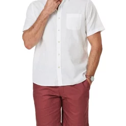 Top 10 🌟 Gazman Linen Blend Short Sleeve 👚 Shirt In White 👍