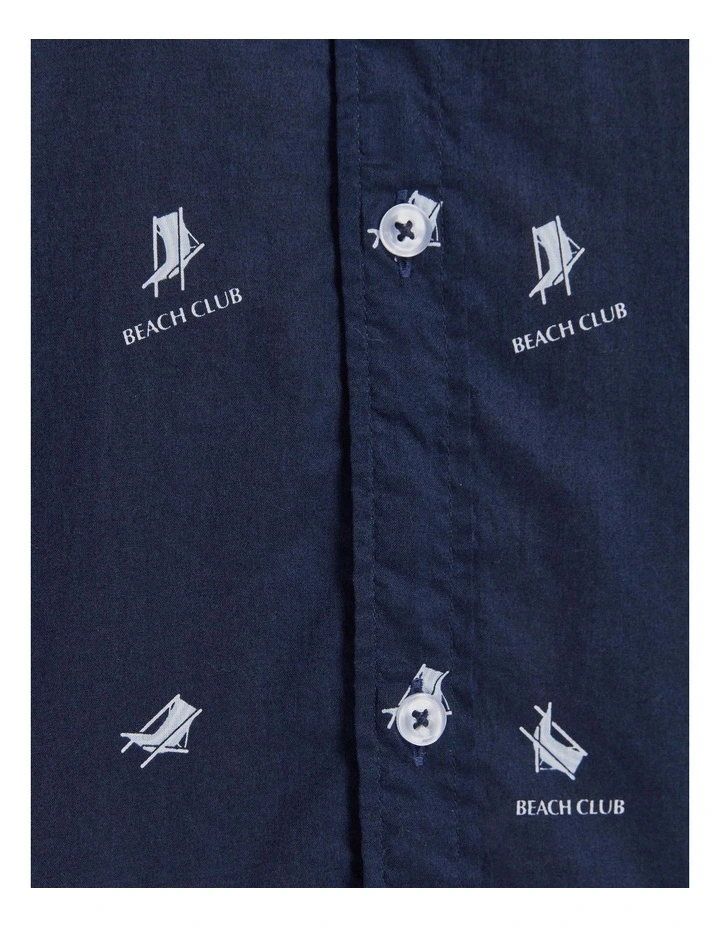 Deals 𧨠Jack & Jones Aloha Allover Print Short Sleeve π Shirt In Navy Blazer π - Image 4