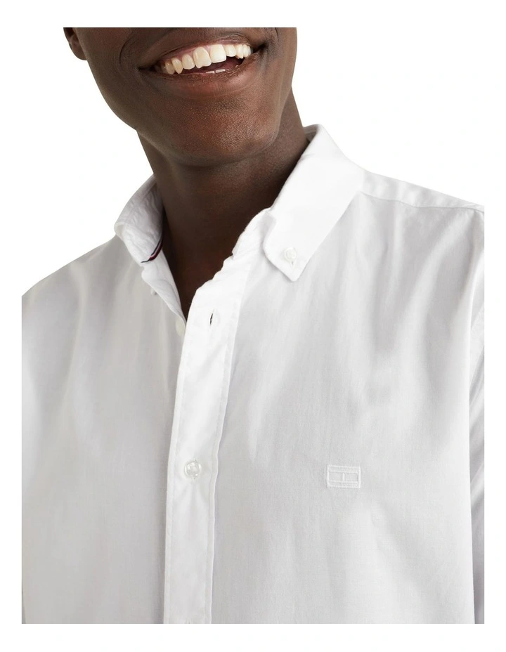 Brand new π Tommy Hilfiger Natural Soft Poplin Short Sleeve π Shirt In Optic White π - Image 3