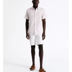 Best Pirce ✔️ Blaq Andy Abstract Print Short Sleeve Linen Blend In Pink 🧨