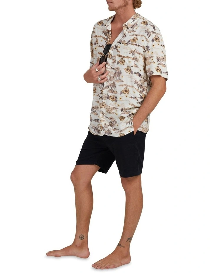 Best Sale π Quiksilver Sunset Short Sleeve π Shirt In Stone π - Image 3