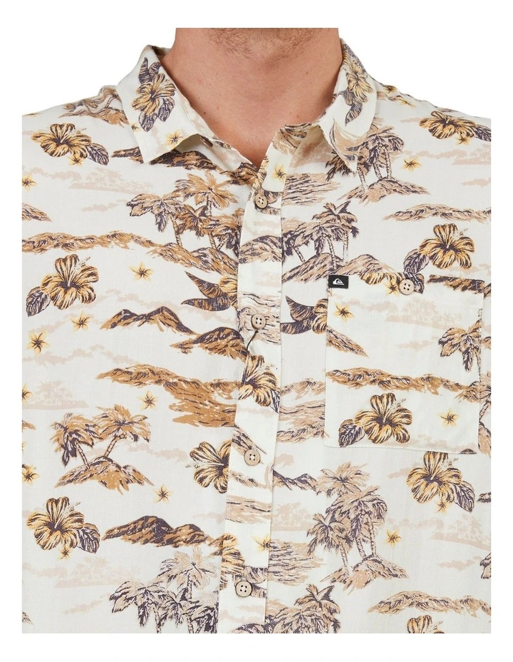 Best Sale π Quiksilver Sunset Short Sleeve π Shirt In Stone π - Image 4