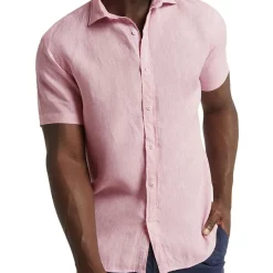Top 10 🔥 MJ Bale Marbella Linen Short Sleeve 👚 Shirt In Pink 🤩