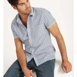 Best reviews of 🤩 Maddox Pelican Print Short Sleeve 👚 Shirt White 🎁