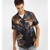 Cheap 🥰 Yd. Tiger King Viscose Print 👚 Shirt In Black 🛒