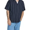 Cheapest 🌟 Jack & Jones Positano Resort Short Sleeve 👚 Shirt In Navy Blazer 👍