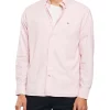 New 🧨 Tommy Hilfiger 1985 Flex Oxford Long Sleeve 👕 Shirt In Classic Pink ❤️