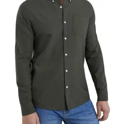 Budget 🧨 French Connection Oxford Slim Fit 👚 Shirt In Khaki ⭐