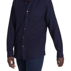 Best Pirce 🔥 Marcs Dobby Long Sleeve 👚 Shirt In Indigo 😉