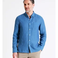 Best Sale 🔔 Reserve Bodega Linen Button Down Long Sleeve 👚 Shirt In Denim 🛒