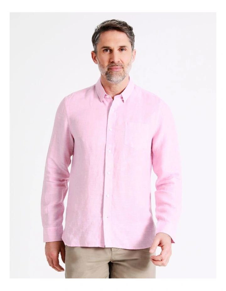 Best Pirce π€© Reserve Bodega Linen Button Down Long Sleeve π Shirt In Pink π₯° - Image 7