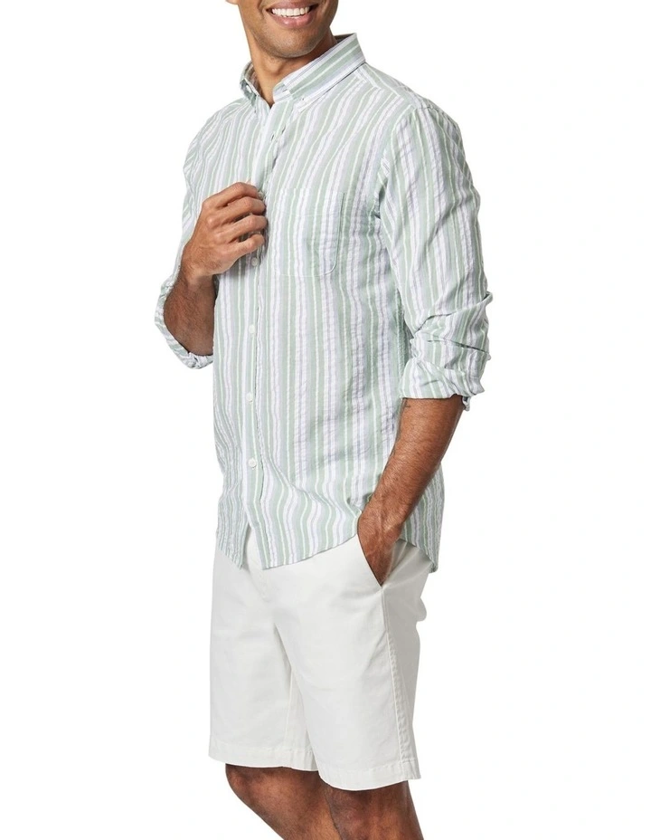 Discount π Blazer Ryland Long Sleeve Seersucker π Shirt In Sage π - Image 4