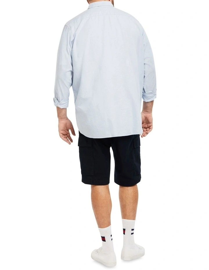 Coupon 𧨠Tommy Hilfiger Big And Tall Solid Oxford Long Sleeve π Shirt In Cloudy Blue π₯° - Image 3