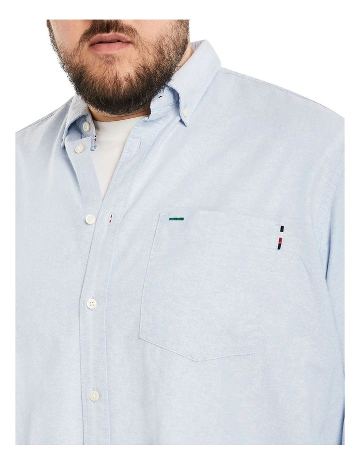 Coupon 𧨠Tommy Hilfiger Big And Tall Solid Oxford Long Sleeve π Shirt In Cloudy Blue π₯° - Image 4