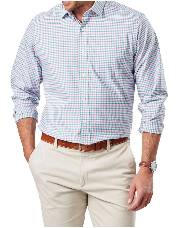 Discount β¨ Gazman Easy Care Twill Multi Check Long Sleeve π Shirt In Pink βοΈ