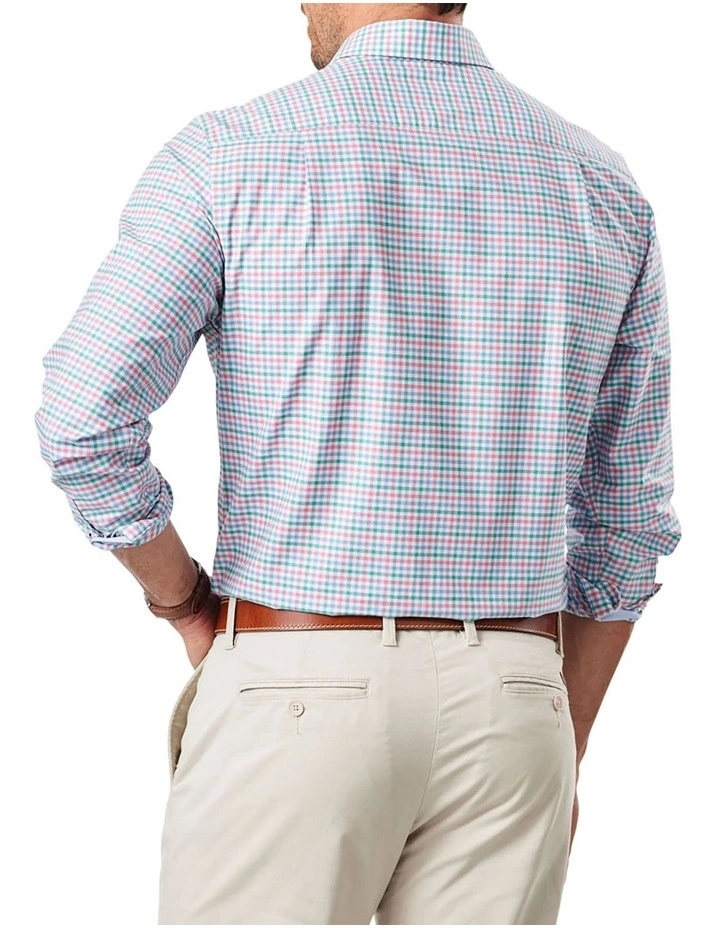 Discount β¨ Gazman Easy Care Twill Multi Check Long Sleeve π Shirt In Pink βοΈ - Image 2