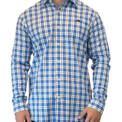 Brand new 💯 Raging Bull Check Twill Long Sleeve 👕 Shirt In Blue/Yellow 👍