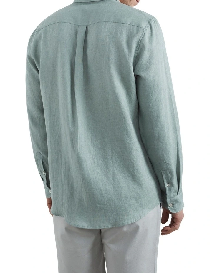 Best reviews of π French Connection Linen Classic Fit π Shirt In Green β€οΈ - Image 3