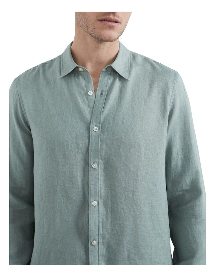 Best reviews of π French Connection Linen Classic Fit π Shirt In Green β€οΈ - Image 4
