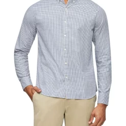 Best Pirce 🥰 Van Heusen Long Sleeve Mini Check 👕 Shirt In Navy 🔥