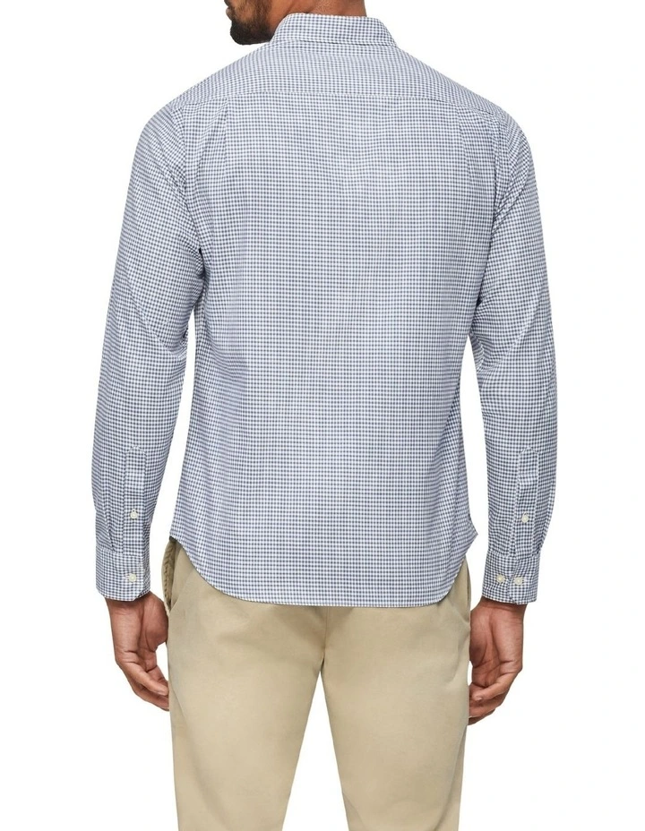 Best Pirce π₯° Van Heusen Long Sleeve Mini Check π Shirt In Navy π₯ - Image 2