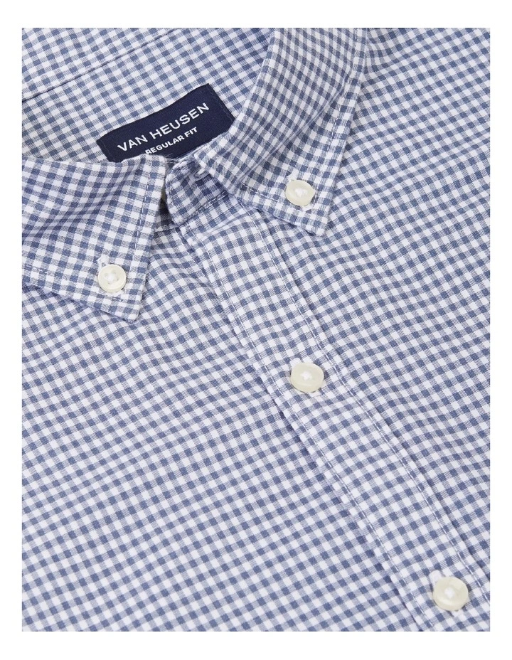 Best Pirce π₯° Van Heusen Long Sleeve Mini Check π Shirt In Navy π₯ - Image 4