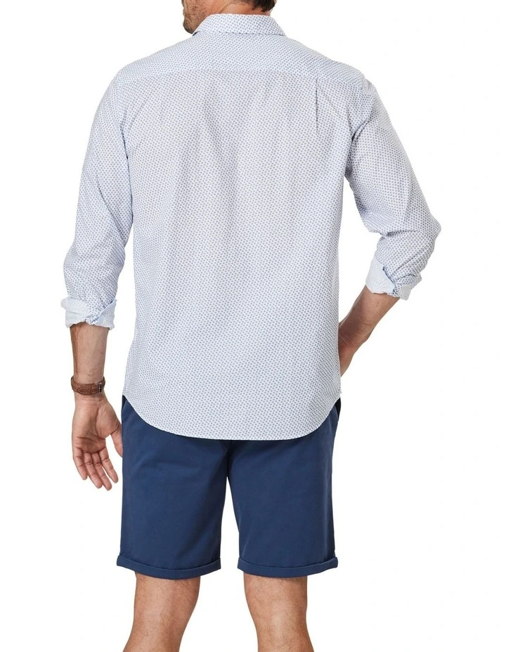 Coupon π Gazman Casual Mini Floral Print Long Sleeve π Shirt In Blue β - Image 2