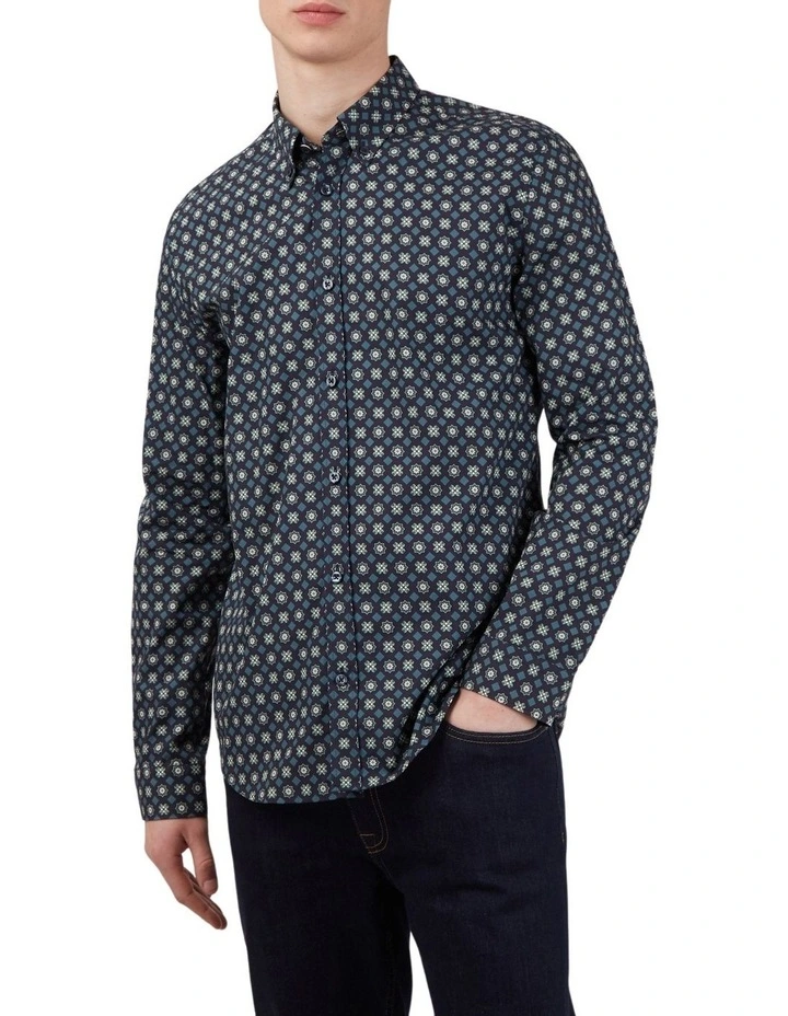 Cheapest π Ben Sherman Foulard Tile Print Long Sleeve π Shirt In Multi β¨