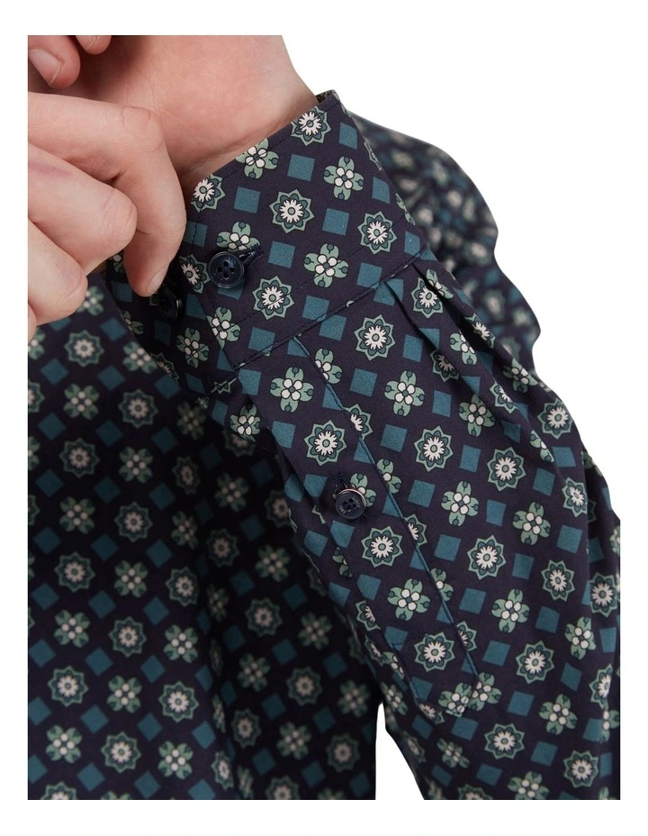 Cheapest π Ben Sherman Foulard Tile Print Long Sleeve π Shirt In Multi β¨ - Image 3