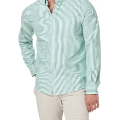 Cheapest 😉 Blazer Judd Long Sleeve Stripe Oxford 👚 Shirt In Green ✔️