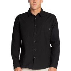 Wholesale ✔️ Rusty Pacific Atoll Long Sleeve 👚 Shirt In Black ✔️