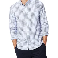 Promo ✨ Blazer Zachary Long Sleeve Check 👚 Shirt White 🥰