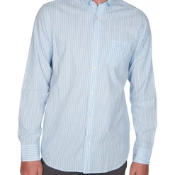 Wholesale 🎁 Gant The Broadcloth Stripe Regular Button Down 👕 Shirt Blue 👍