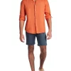 Best reviews of ✨ Marcs Felix Linen Long Sleeve 👕 Shirt In Orange ⌛