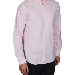 Cheapest 🛒 Gant The Oxford Long Sleeve 👕 Shirt In Light Pink ⌛