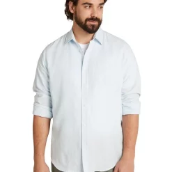 Best deal 😀 Johnny Bigg Anders Linen 👕 Shirt In Pale Blue ✔️
