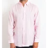 Coupon 🔔 DESTii Long Sleeve Linen 👕 Shirt In Pink 🥰