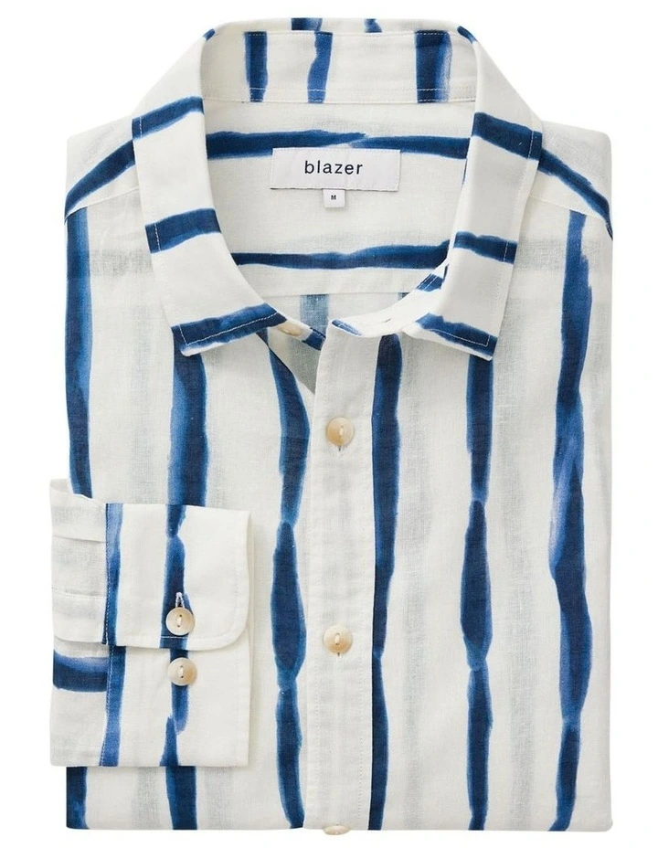 Coupon π Blazer Long Sleeve Stripe π Shirt In White π - Image 4