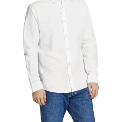 Buy 💯 Jack & Jones ☀️ Summer Long Sleeve 👕 Shirt In White ⌛