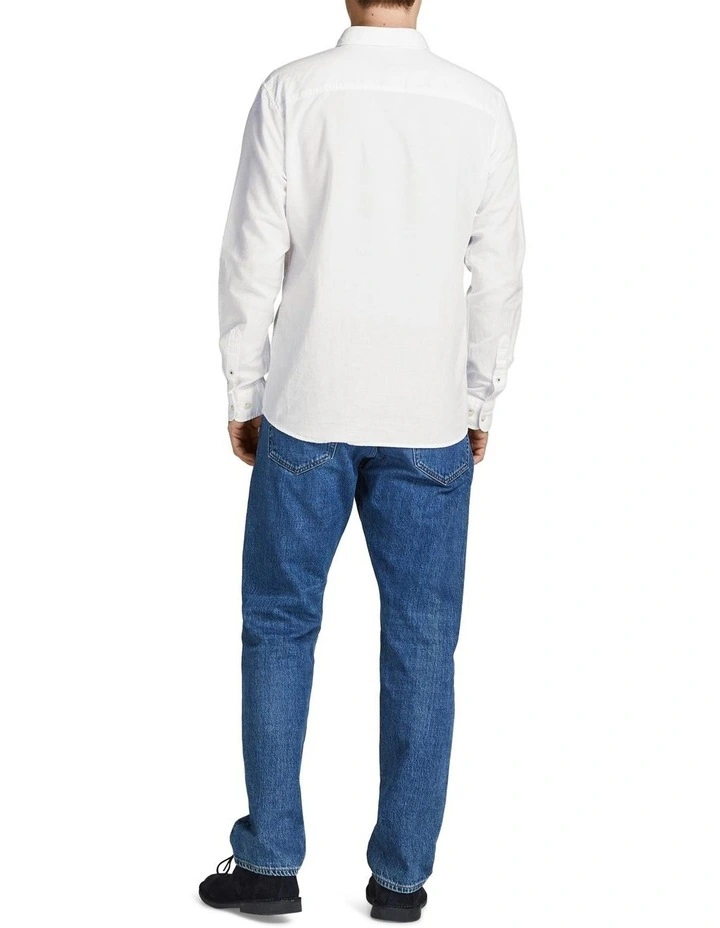 Buy π― Jack & Jones βοΈ Summer Long Sleeve π Shirt In White β - Image 2