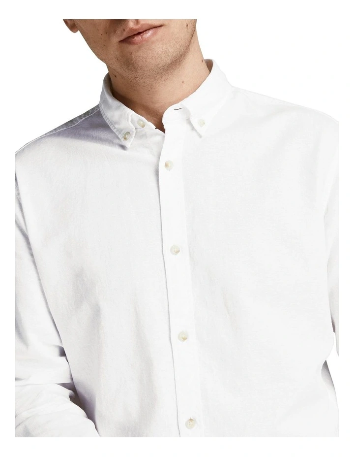 Buy π― Jack & Jones βοΈ Summer Long Sleeve π Shirt In White β - Image 3