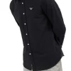 Best Pirce 🎉 Barbour Oxford 3 Tailored Long Sleeve 👕 Shirt Black 🎉