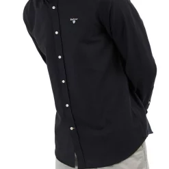 Best Pirce 🎉 Barbour Oxford 3 Tailored Long Sleeve 👕 Shirt Black 🎉
