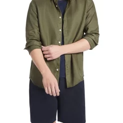 Top 10 🛒 Marcs Felix Long Sleeve Linen 👚 Shirt In Sage 🥰