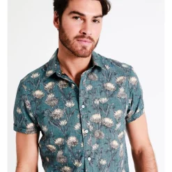 Cheapest 💯 Maddox Ballina All Over Print Short Sleeve 👚 Shirt In Blue 🧨