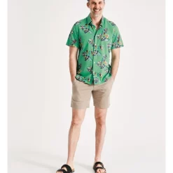Best deal 😍 Reserve Hula Island Print Short Sleeve 👚 Shirt In Green 🥰