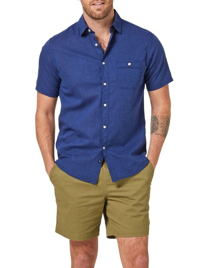 Outlet π Blazer Louis Linen Blend π Shirt In Navy π