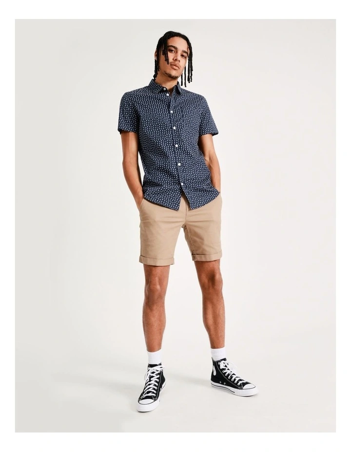 Best reviews of π Kenji Flynn Geo Print Short Sleeve π Shirt In Blue βοΈ - Image 3