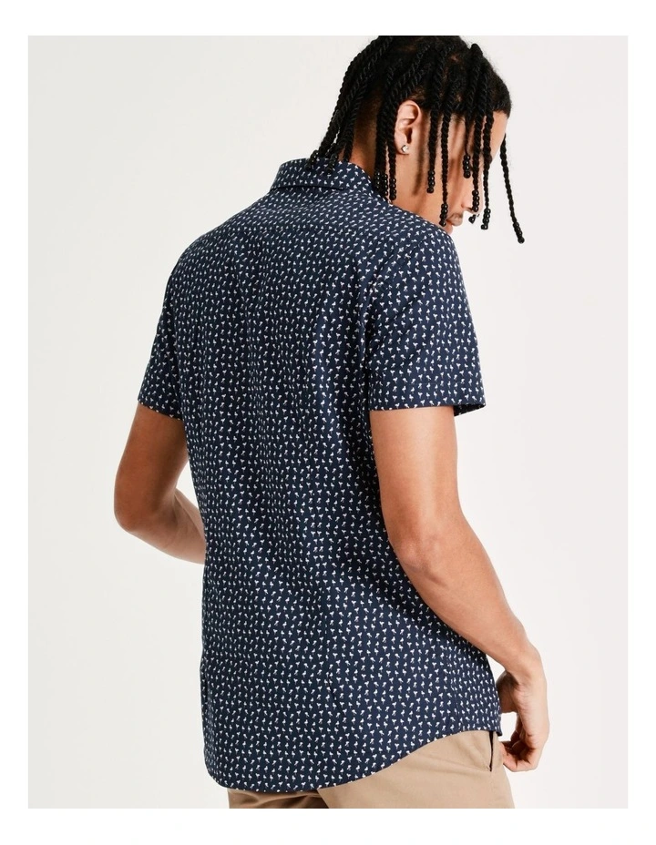 Best reviews of π Kenji Flynn Geo Print Short Sleeve π Shirt In Blue βοΈ - Image 6