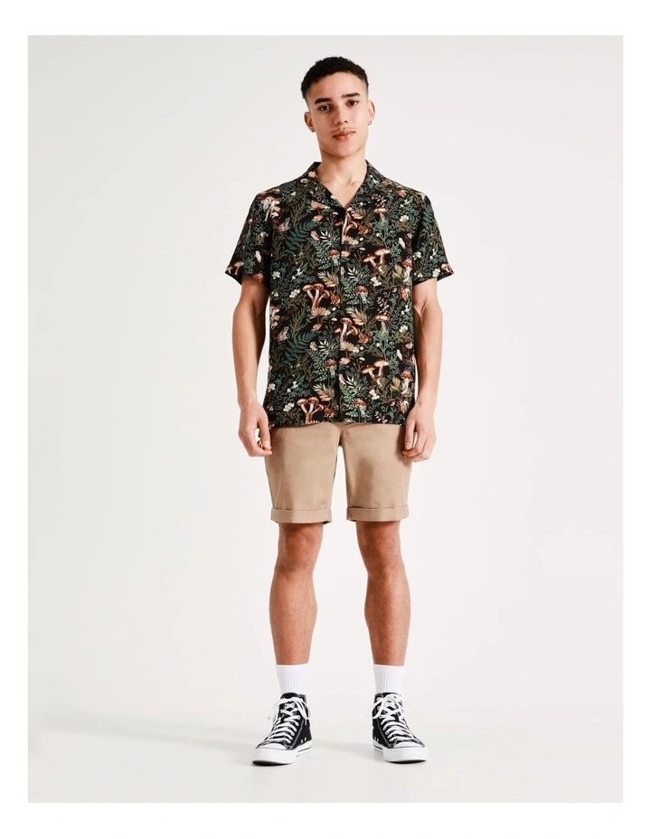 Best Pirce 𧨠Kenji Wonderland Print Short Sleeve Rayon π Shirt In Black π - Image 3